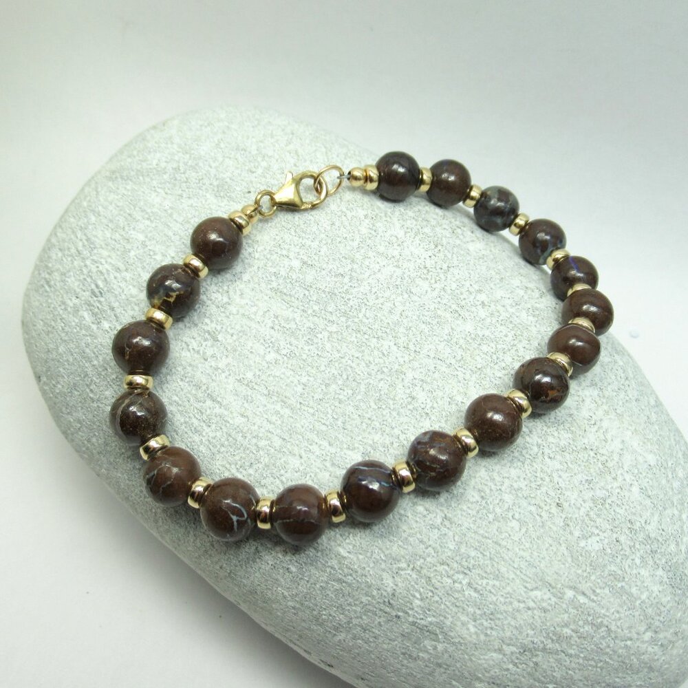 Boulder Opal and gold filled bracelet